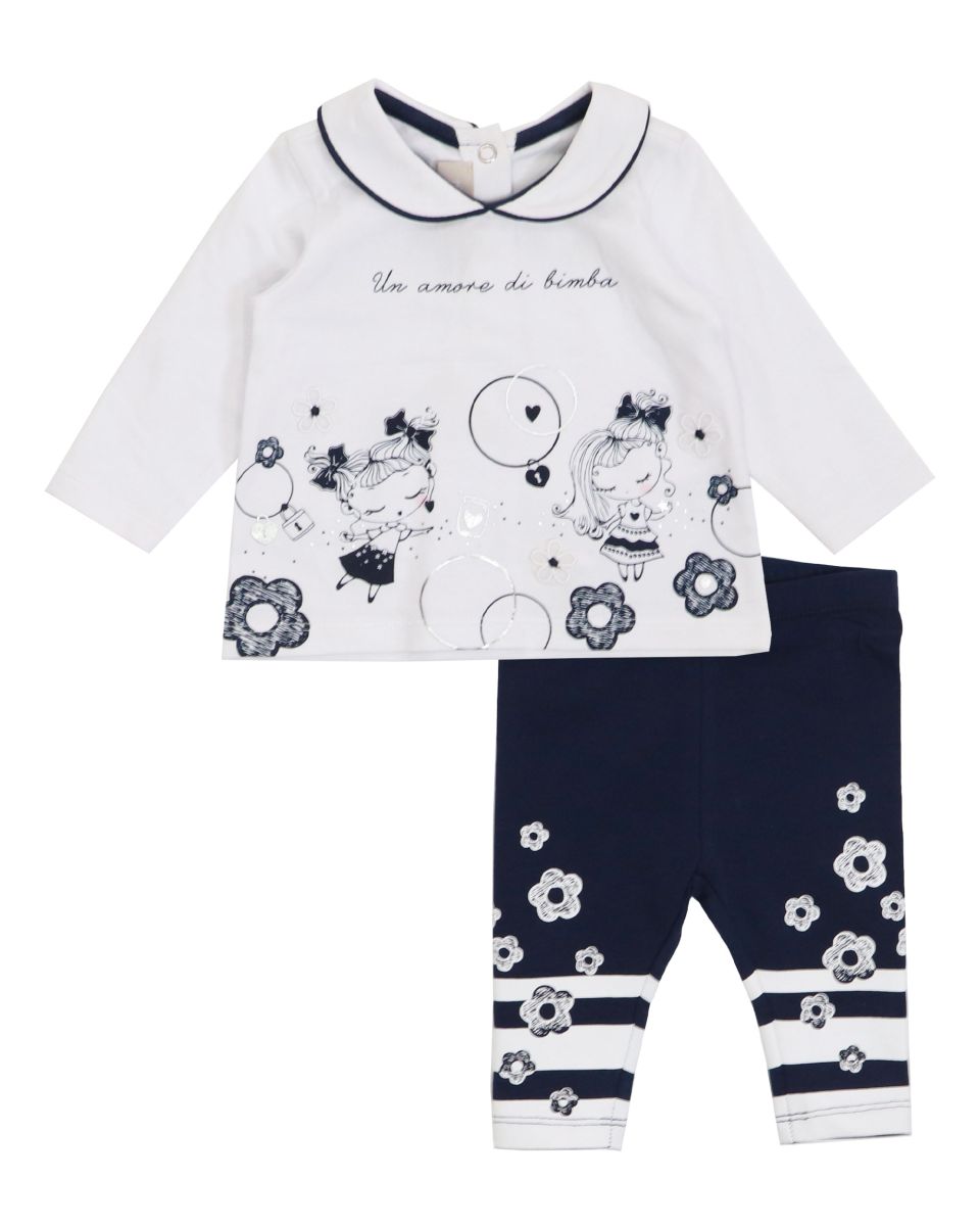 SET T-SHIRT+LEGGINGS CON FIORI